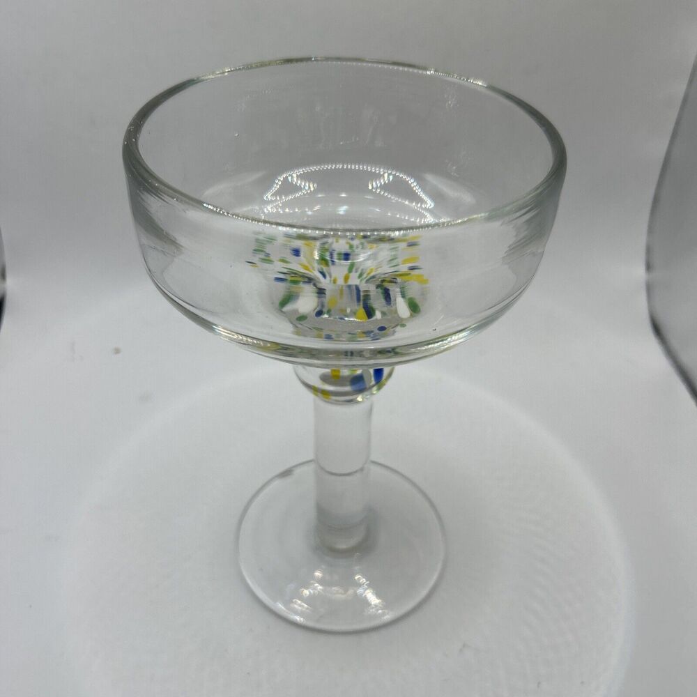 Unique Vtg Margarita Set Hand blown With Swirl 6 Lrg Glasses, 1 Lrg Pitcher - Picture 3 of 16